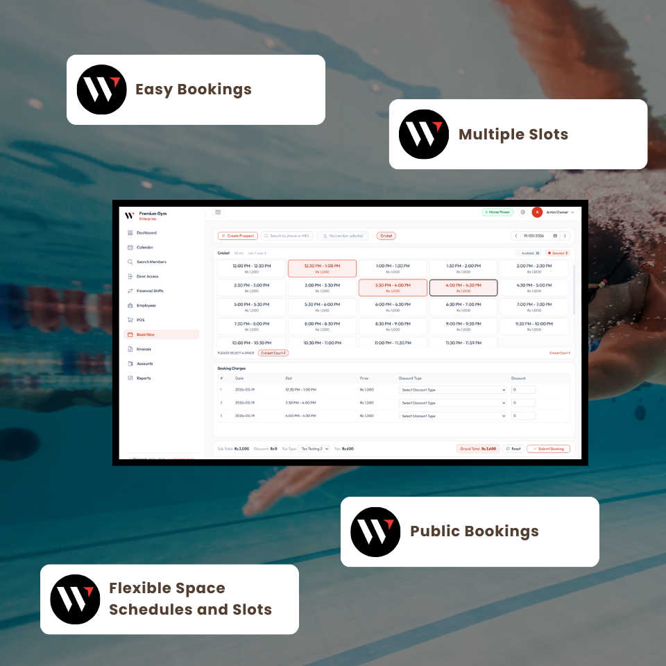 Court booking software